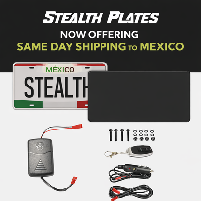 Stealth License Plate Cover. Vanish Plate V2
